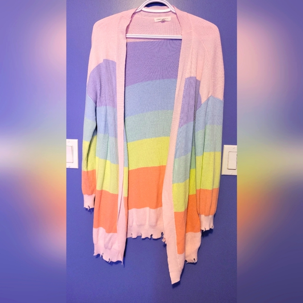 Pastel Rainbow Cardigan